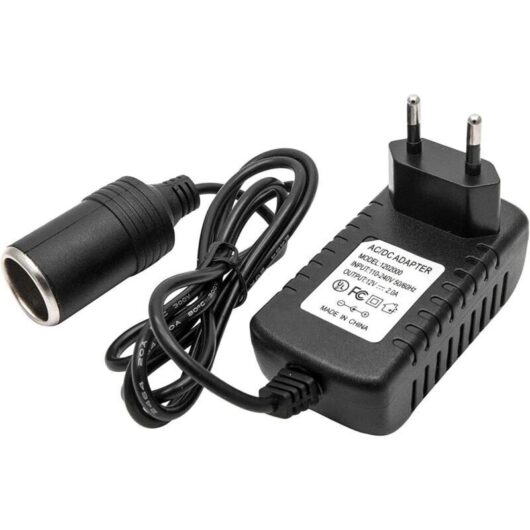 12V 2A Cigarette Lighter Plug Adapter, AC/DC Converter Adapter for Navigation System, Power Converter