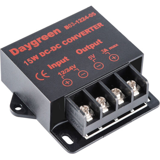 12V/24V DC Down Converter - 12V Voltage Regulator Buck Converter Power Transformer, 12V/24V to 5V 3A