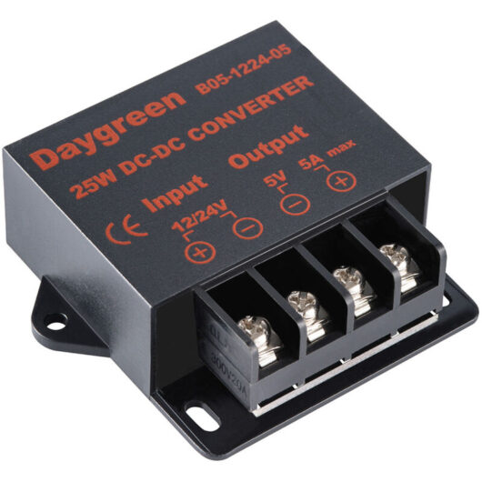 12V/24V DC Down Converter - 12V Voltage Regulator Buck Converter Power Transformer, 12V/24V to 5V 5A