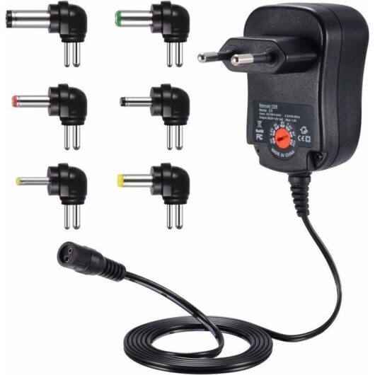 12W Universal Power Supply, Transformer 3V, 4.5V, 5V, 6V, 7.5V, 9V and 12V DC 220V