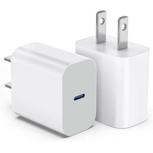 2-Pack 20W USB-C Charging Blocks for iPhone 17/16 - Fast Charging Wall Charger with Type-C Power Adapter for iPhone 17/16/16 Pro Max/16