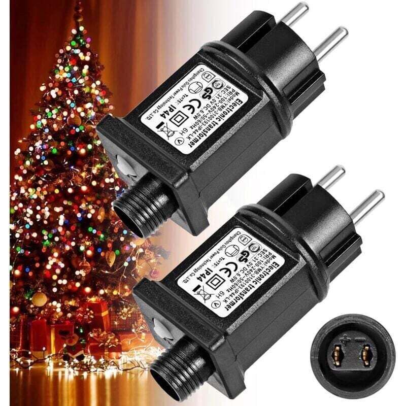 31V 6W LED power transformer, IP44 low-voltage flashing driver adapter with 8 modes, timer and memory function for string lights, Christmas