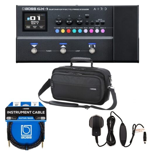 Boss GX-1 Compact Multi Effects Processor Bundle