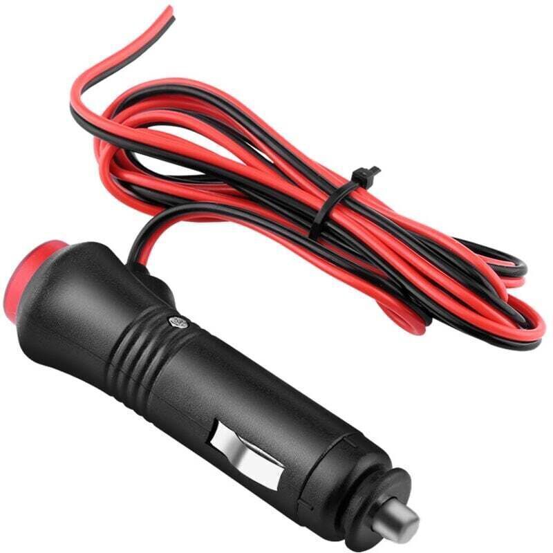 Cigarette lighter socket, 12V to 24V cigarette lighter plug adapter with indicator light and switch button, 12V cigarette lighter socket + 12V