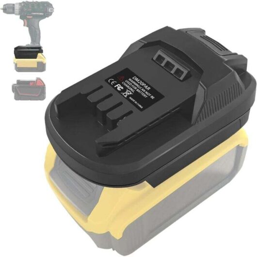 DM18PAR battery adapter for Milwaukee 18V M18 batteries to Parkside power tools, battery adapter for Dewalt 20V batteries to Parkside tools