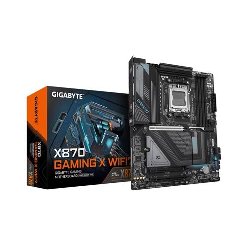 GIGABYTE X870 GAMING X WIFI7 Motherboard - Supports AMD Ryzen 9000 CPUs 16+2+2 phases VRM up to 8000MHz DDR5 (OC) 1xPCIe 5.0 + 2xPCIe 4.0 Wi-Fi 7 2.5GbE LAN USB 4