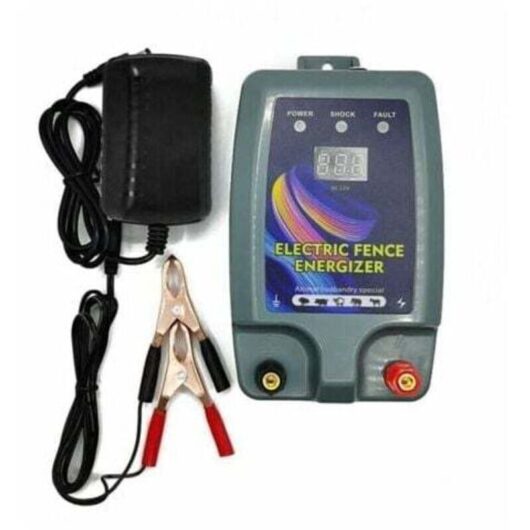 High-Power Electric Fence for Livestock and Animals - Fence Energizer with 3 Power Modes for Poultry Farming RTGPT