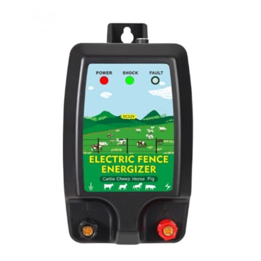 High-Power Electric Fence for Livestock and Animals - Fence Energizer with Power Supply for Poultry Farming