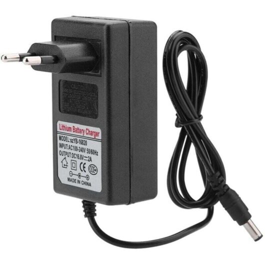 Replacement power supply AC 100-240 V DC 16.8 V 2 A lithium-ion battery charger - Safe charging in the EU