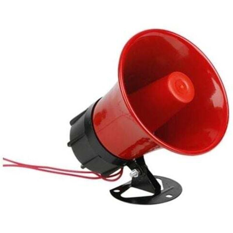 Siren, 220 V, high power, 30 W, 130 decibels, long range, easy installation with bracket for home alarm systems