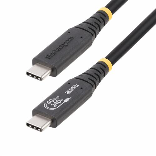 StarTech.com 1m (3.3ft) USB4 Cable USB-IF Certified USB-C Cable 40Gbps 240W Power Delivery PD 3.1 EPR 8K 60Hz USB Type-C Data Transfer Cable/Cord Compatible w/Thunderbolt/USB 3.2 Ports