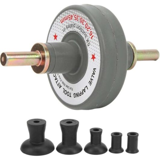 Valve lapping tool with 5 suction plates, 1000 rpm to 1250 rpm, universal for small engine grinding