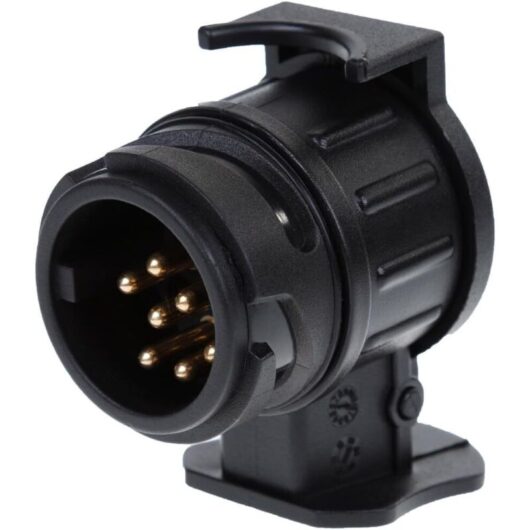 Waterproof 13-Pin Female to 7-Pin Male Trailer Plug Adapter for 7-Pin Trailers and Vehicles Equipped with 13-Pin Plugs