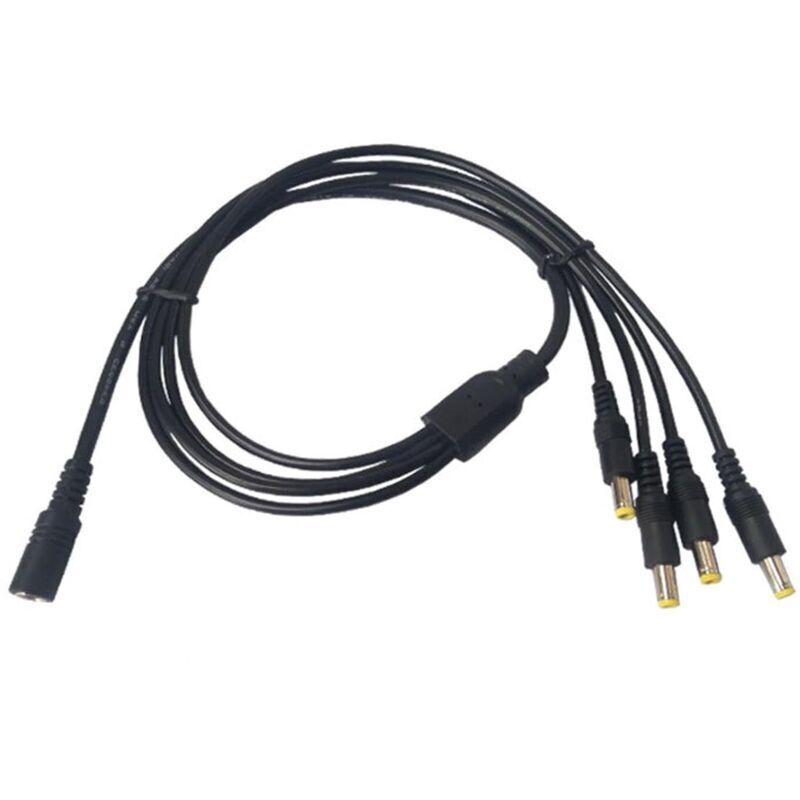 1 female to 2/3/4/5/8/10 male 2.5 x 5.5 mm power splitter cable for CCTV cameras, DVR accessories, LED light strips