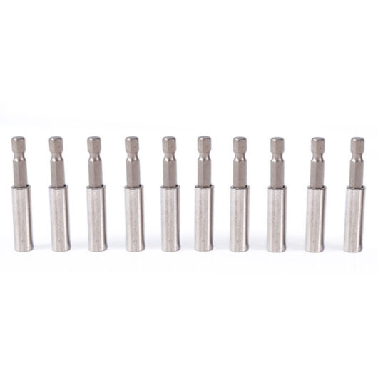 10-Piece Quick-Change Screwdriver Set with Shank, Extension Socket, Drill Bit Holder, Hex Key Power Tools for Good Concentricity, Rustproof, Suitable