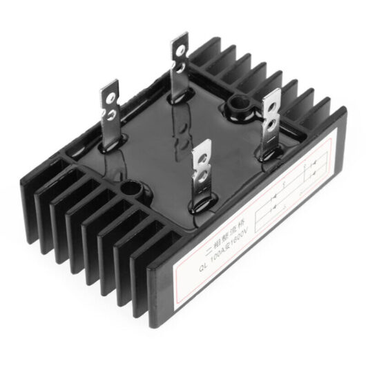 100A Bridge Rectifier, 1pc 100A Amp 1600V Two-Phase Diode Bridge Rectifier High Power Diode Generator Black 1600V Bridge Rectifier
