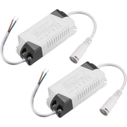 12-18W Constant Current 300mA High Power LED Driver DC Connector Power Supply 2Pcs