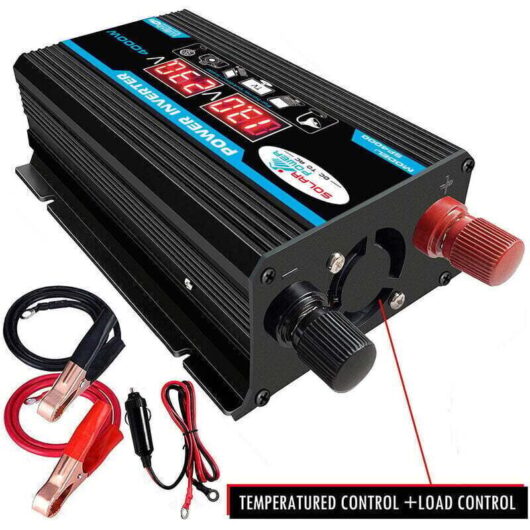 12V to 220V Pure Sine Wave Inverter 4000W Pure Sine Wave Power Supply Transformer with Remote Control & Dual AC Outlets for RV, Car, Truck - Do
