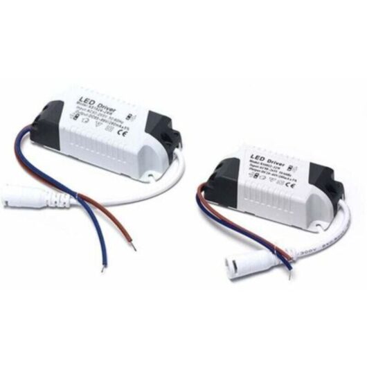 2x Driver LED, 8-12W transformer for LED ceiling light, LED panel power supply, DC connector for LED ceiling light (8-12W)