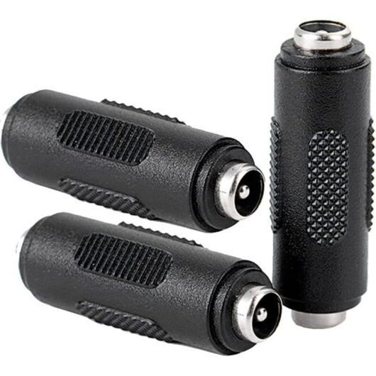 3 Pcs DC Power Connector Female to Female 5.5x2.1mm, Female to Female Coupler Adapter for CCTV