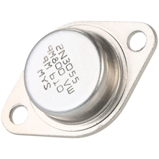 5pcs 2N3055 Power Transistors 15A 100V NPN TO-3 Metal Box/Cover NPN Power Transistor for Power Supplies Circuits Series and Stop Controllers.
