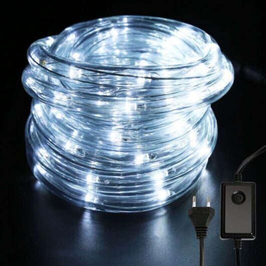 ALOVZE LED string lights for outdoor use, decorative string lights with power supply, cool white - 10 m
