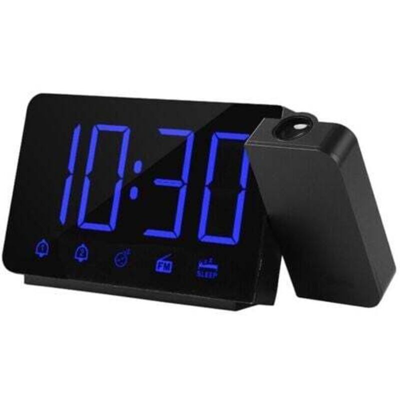 (Blu-ray) 180-degree projector, radio projection alarm clock, LED display electronic clock, digital projection alarm clock, USB power supply