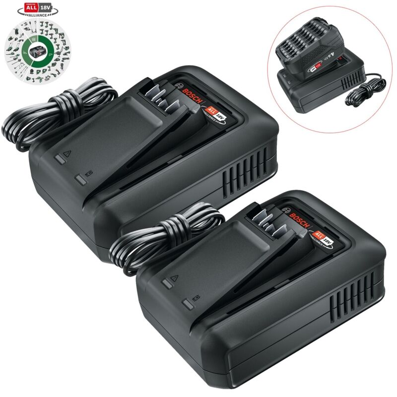 Bosch AL 18V-44 18v 34 Minute Fast Battery Charger Twin Dual Pack Power for all