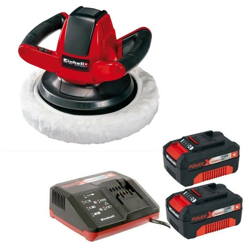 Einhell 18v Cordless Car Boat Buffer Polisher 254mm Power X Change 18v x2 3ah