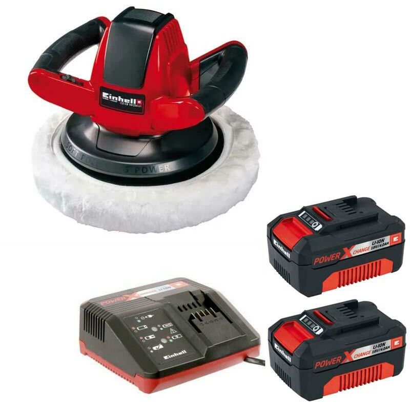 Einhell 18v Cordless Car Boat Buffer Polisher 254mm Power X Change 18v x2 4ah