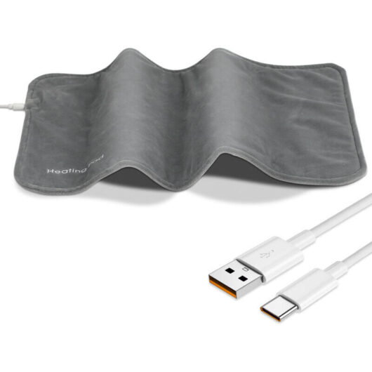 Graphene heating pad 30x60 cm IPX7 waterproof washable 10W power intelligent constant temperature Type-C USB plug-in body warmer for home use far