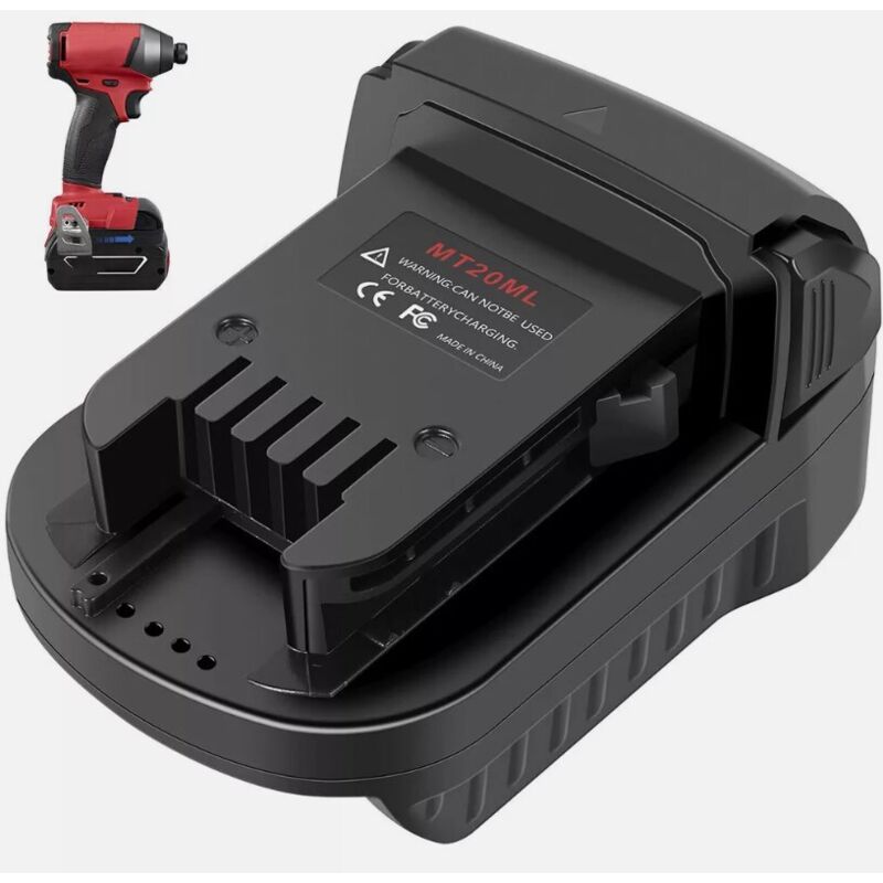 MT20ML Battery Converter Adapter for Milwaukee M18 18V Power Tools to Lithium Battery, Converts Makita 18V 20V BL1830 BL1840 Batteries to Milwaukee