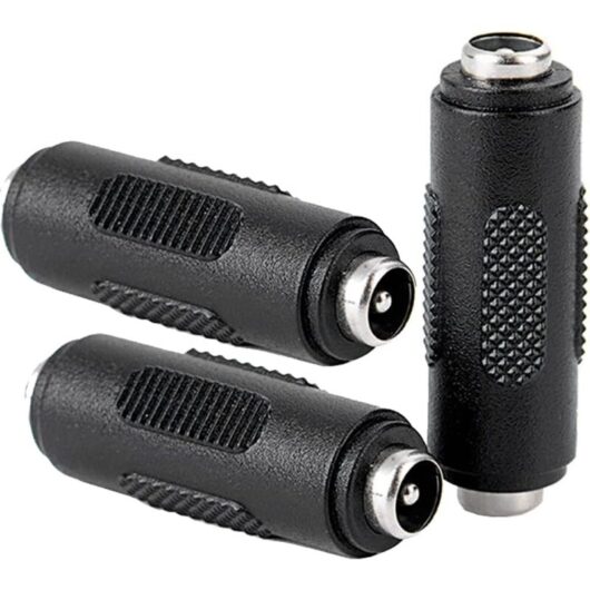 Memkey - 3pcs dc 5.5 x 2.1mm Female to Female Power Connector, Female to Female Coupler Adapter for cctv