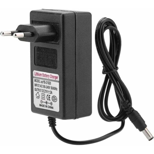 [NEVER USED] Lithium-ion battery power adapter, AC 100-240V DC 21V 2A Replacement charging power adapter.