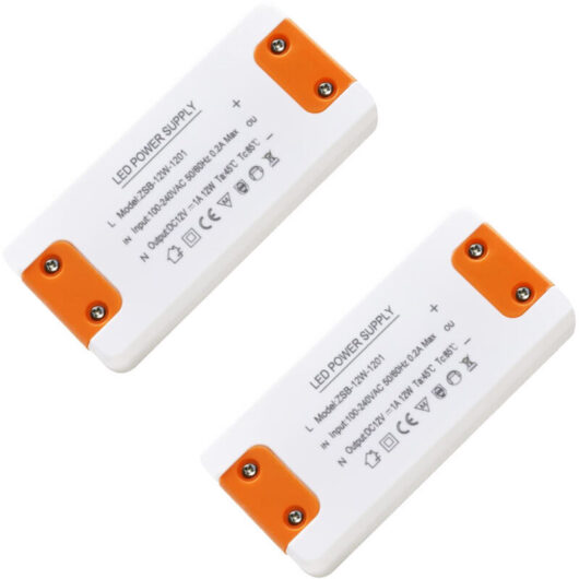 Pack 220V to 12V LED 12W Transformer, LED Driver Power Supply 12V 12W 1A, 12V LED Driver, 220V to 12V Converter, AC to DC Voltage Converter Adapter