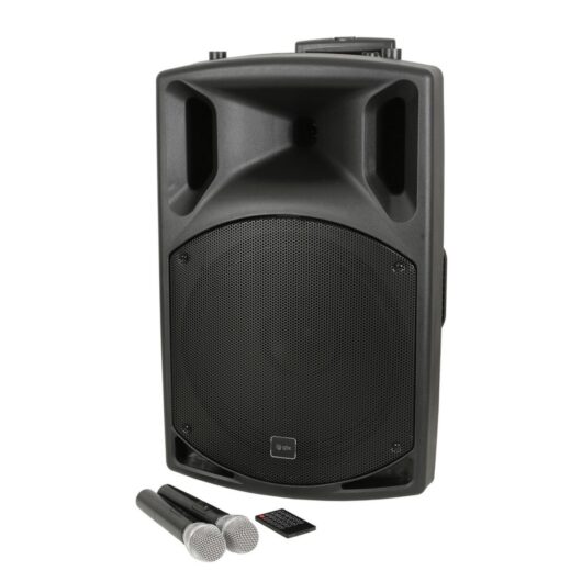 QTX QX15PA-Plus 15 PA Speaker With Wireless Microphones