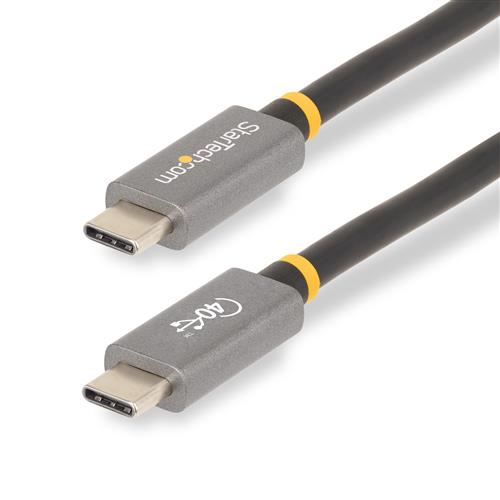 StarTech.com 3ft (1m) USB4 Cable USB-IF Certified USB-C Cable 40 Gbps USB Type-C Data Transfer Cable 100W Power Delivery 8K 60Hz Compatible w/Thunderbolt 4/3/USB 3.2