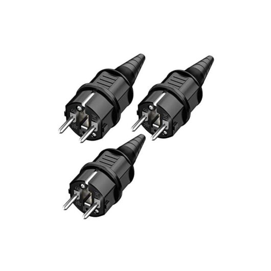 Wddnaot - 3X Male Power Plug, Electrical Plug, Male Plug, Splashproof and Durable Can be used for 6-16mm cables sebs Earthing Contact Plug, IP44