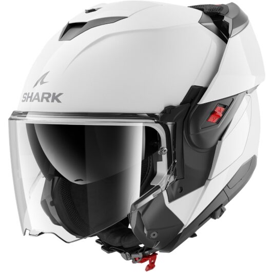 Shark Oxo Blank Flip Front Motorcycle Helmet - Pearly White - 53-54cm | XS