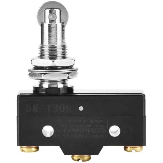 250V 15A Micro Limit Switch, Momentary Stop Switch, Instant Action, Silver Contacts (BM-1308), Change Power Supply