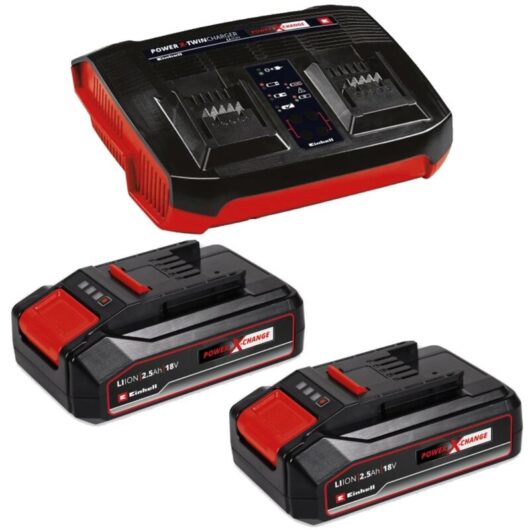 Einhell - 18v Power X-Change Starter Kit 2x 2.5Ah Battery + Dual Port Twin Charger