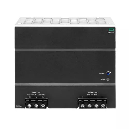 HPE Aruba Networking 4000i POE 54VDC 480W 100-240VAC DIN Power Supply