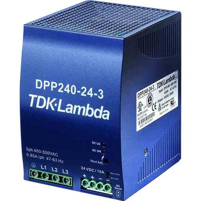 TDK-Lambda DPP240-24-1 Rail mounted PSU (DIN) 24 V DC 10 A 240 W No. of outputs:1 x Content 1 pc(s)