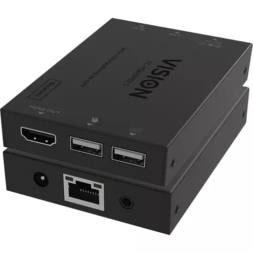 Vision HDMI-over-IP Receiver AV receiver Black