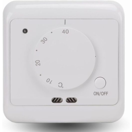 White mechanical thermostat 16 A AC 230 V, underfloor heating temperature control system for domestic fireplaces and supplies