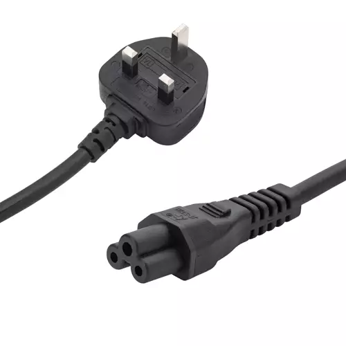 connektgear 2m UK Mains Power Cable - UK Plug to C5 (Cloverleaf) Socket