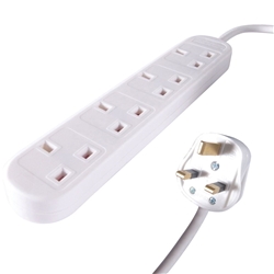 Connekt Gear UK 4-Gang Mains Power Extension Block 5m