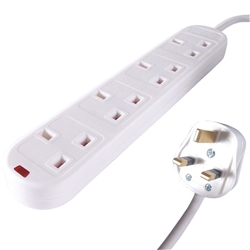 Connekt Gear UK 4-Gang Mains Power Surge Protected - 27-4020S