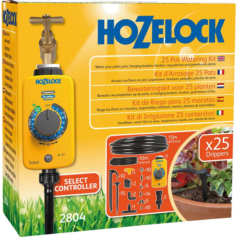 Hozelock MICRO 25 Pot Garden Watering System and Sensor Timer